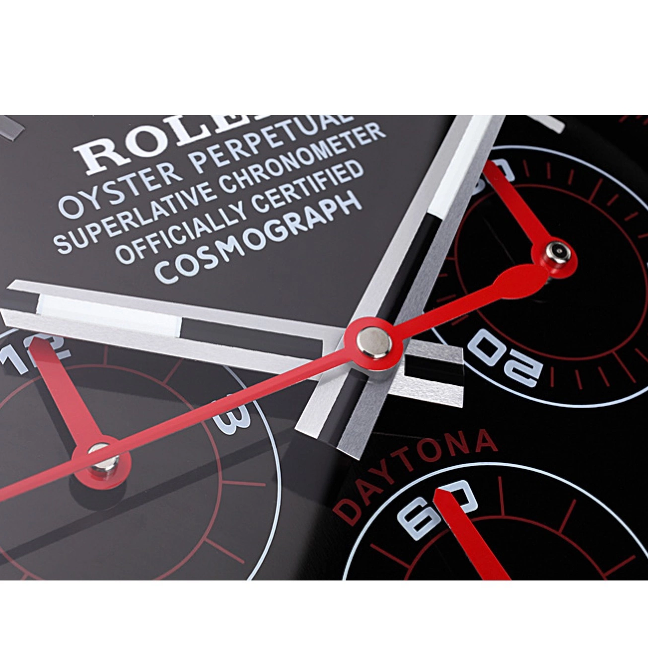 Aaa replica watch Cosmograph 621908 Clock Black-Red Rolex Daytona Wall 0626